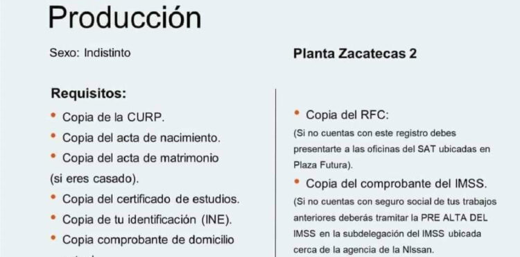 GOBIERNO DE DAVID MONREAL REALIZARÁ RECLUTAMIENTO PARA 400 ZACATECANOS QUE DESEEN TRABAJAR EN APTIV